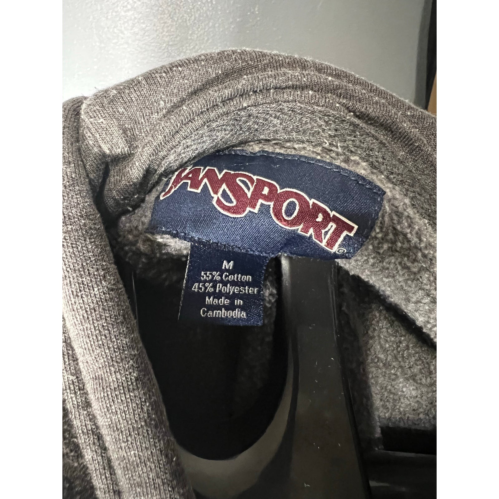 Vintage JanSport Cal Poly Pomona Zip Up Hoodie Sweatshirt Grey Mens Size M Y2K - second product detail image