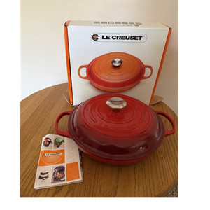Le Creuset Signature Braiser Cast Iron Casserole Pan Cerise Red 2.2L 26cm