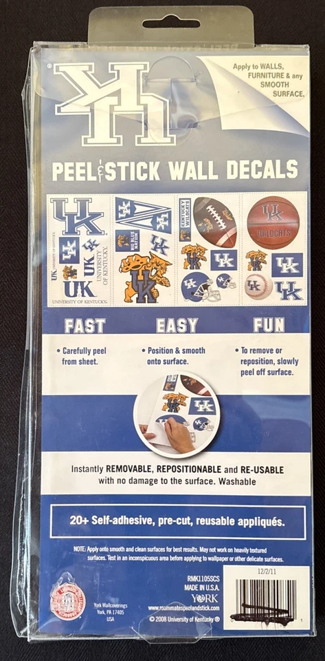 UK University Of Kentucky Wildcats Peel and Stick Wall Decals 23 Large Designs - Image 2 of 4