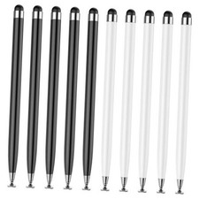 PCS Stylus Pen for Touchscreen,Lightweight 2 in 1 Design 10 Black/White
