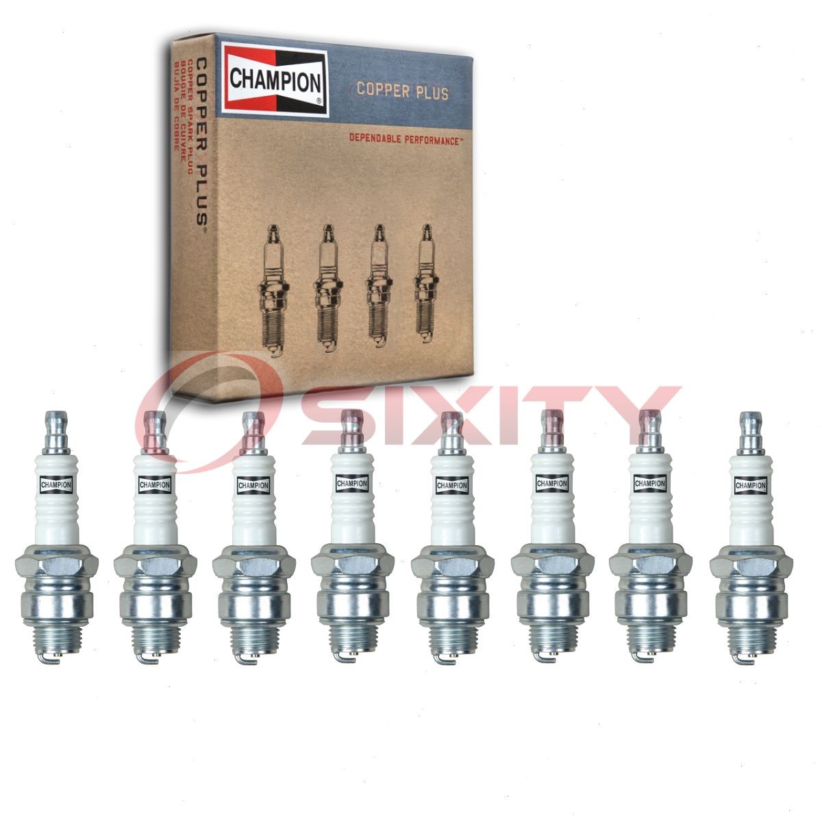 8 pc Champion Copper Plus Spark Plugs for 1937 Hudson Custom Eight Series 75 jr