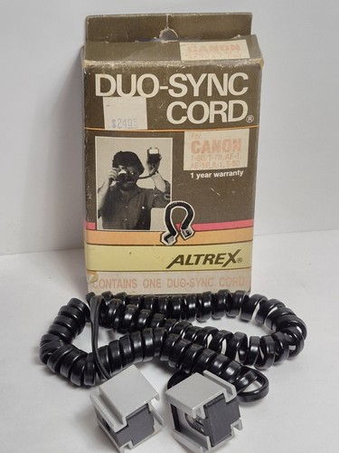Vintage Altrex Duo-Sync Cord for Canon: T-50, T-70, AE-1, AE-1P, A-1, T-80