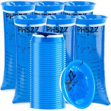 PHSZZ 40 Pack Vomit Bags Disposable, Leak Resistant Barf Bags, Portable Blue Vom