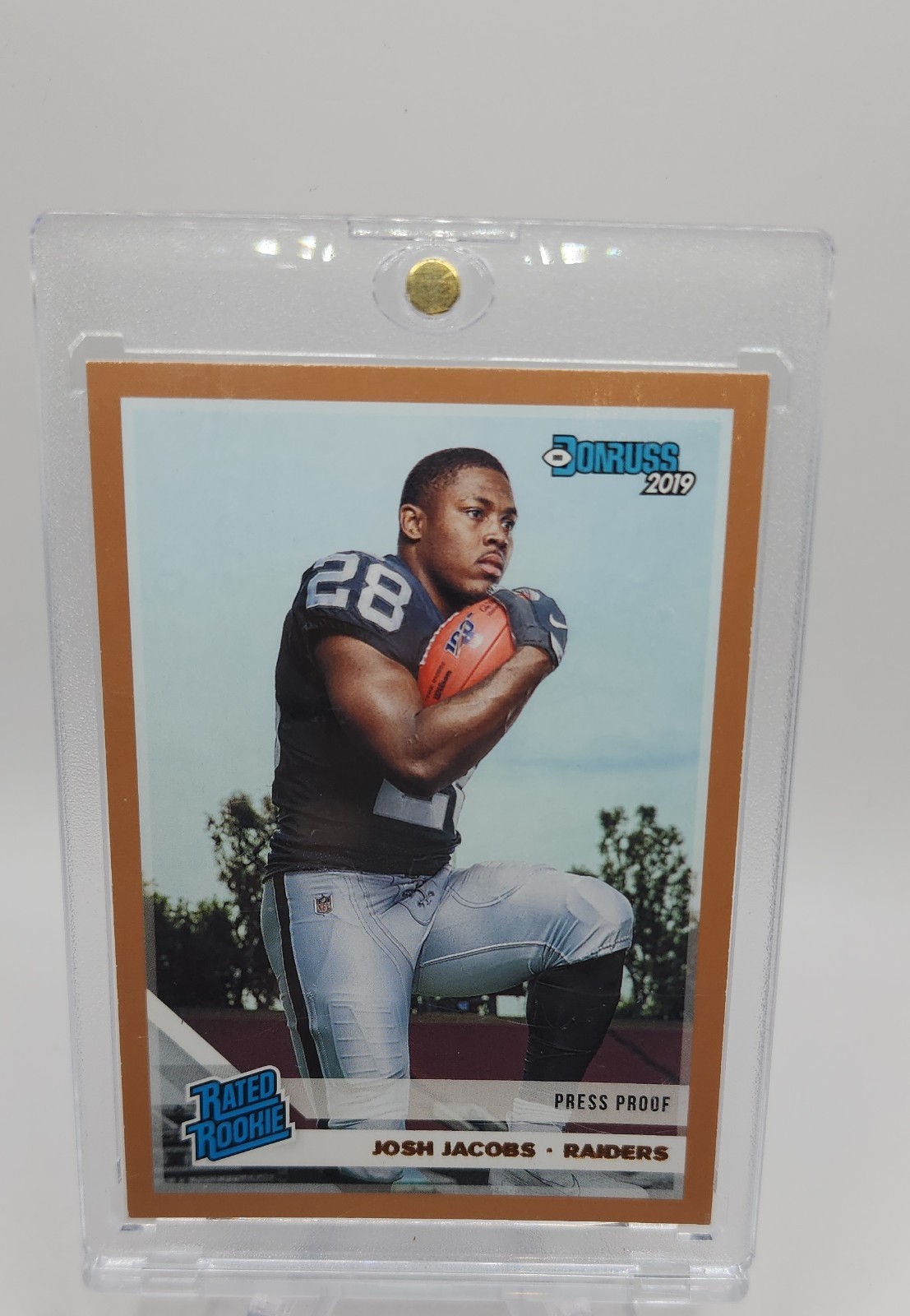 2019 Panini Donruss - Rated Rookie Josh Jacobs #308 Press Proof Bronze (RC)