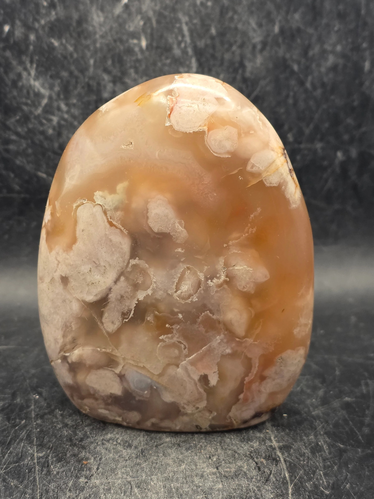 Flower agate free form! 13 ounces, 3.4 inches tall, 2.8