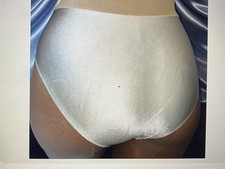 VTG SILKY NYLON SHIMMERY SHADOWLINE BABY PINK PANTIES 5 /32 34 XS SEMI SHEER