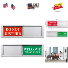 Magnetic Do Not Disturb Sign - Privacy Slider Door Hanger with Non-Scratch Su...