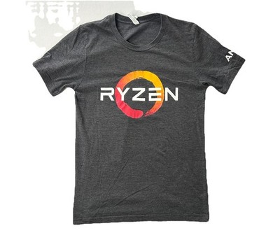AMD Ryzen Grey Shirt Men s Small Advanced Micro Devices Tech Processor