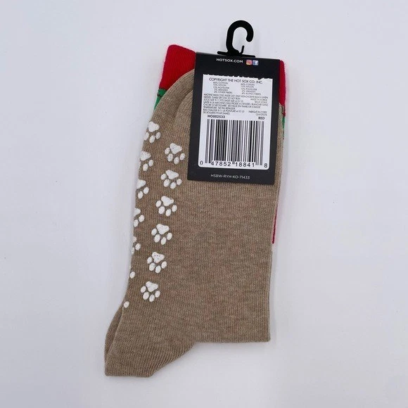 NUEVO Calcetines antideslizantes Hot Sox para mujer Navidad gato talla 4-10 regalos navideños Foto 3 de 4
