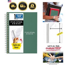 Spiral Notebook, 1 Subject, College Ruled Paper, 4-3/8" x 7", Personal Size, ...