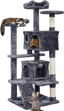 Yaheetech 138.5Cm Cat Tree Tower Scratching Posts Multilevel Cat Climbing House 