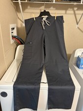 WonderWink Unisex Scrub Pants Gray Size XS Solid Pattern Medical