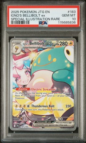 Pokemon Journey Together Special Illustration RARE #183 Iono's Bellibolt PSA 10