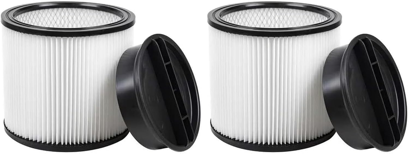 2 Pack 08-2566B Cartridge Filter with Lids, Compatible with Stanley Most 5-18 Ga