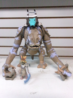 STAR WARS HASBRO THE FORCE UNLEASHED BATTLE RANCOR RIDER AND