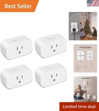 Smart 4 Pack Plugs – Voice Control with Alexa, 7-Day Timer & Vacation Mode