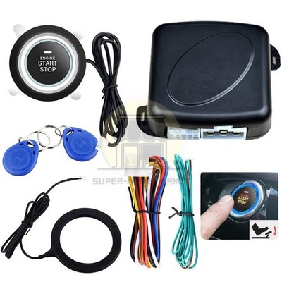 12V Smart RFID Push Engine Start Button kit & Keyless Go System Push Start Cars