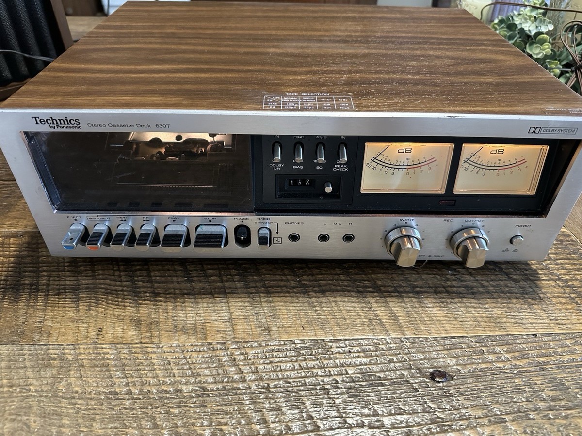 Technics RS-630TUS Stereo Cassette Deck VU Meters Dolby Works