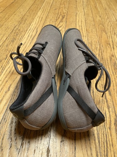 Xero Mens 10 Hanna Hemp Minimalist Bearfoot Sneaker Grey Canvas - Picture 8 of 13