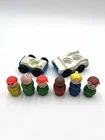 Vintage Fisher Price Little People Lot 70s 80s Figures + 2 Cars - Great