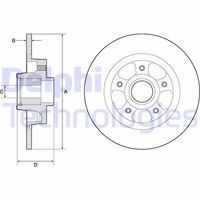 2X Delphi Bremsscheiben Hinten 274Mm Voll Passend FÜR Renault Fluence Grand