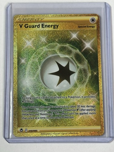 V Guard Energy 215/195 Gold Secret Rare Silver Tempest Pokemon TCG