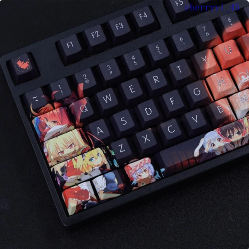 Touhou Project Gensokyo PBT Keycaps 108-Key Dreamy Doujin Anime Keyboard Gift - Image 2 of 4
