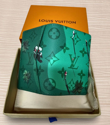 Louis Vuitton LV Golf Monogram Pocket Organizer Wallet Green Pre-Owned