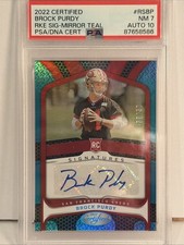 2022 Panini Certified - Rookie Signatures Brock Purdy #RS-BP Mirror Teal /50...