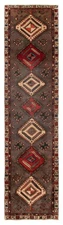 3'7" x 14'2" Vintage Hand-knotted Runner Rug Traditional Oriental Wool Carpet
