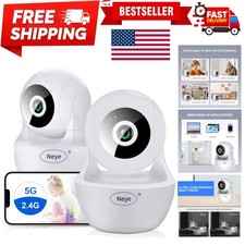 2 Pack Wireless 5G WiFi Security Camera System Smart Outdoor Night Vision 1080P