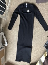 Mooslover Black Ribbed Maxi Dress   BNWT Size S