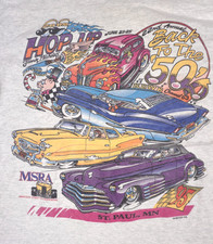 Vintage 90s Hot Rod Car Racing T Shirt Large Mens Single Stitch Made In USA