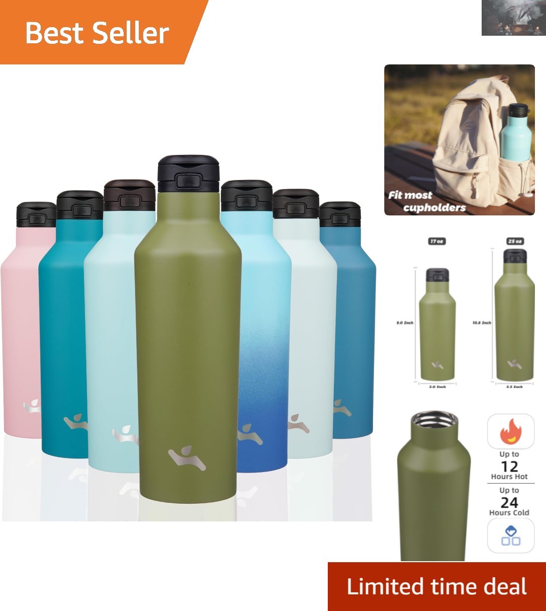 With Straw & 2 Lids &ndash; Eco-friendly Stainless Steel