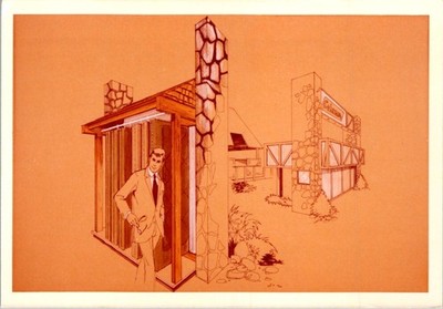 ICSC ''Celeste'' Shopping Center Layout 1960s Photo Architectural Rendering
