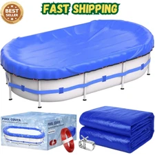 16 x 32 FT Oval Winter Pool Cover 500D Extra Thick Above Ground Pool Cover Ab