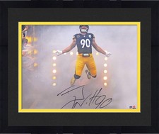Framed T.J. Watt Pittsburgh Steelers Signed 16