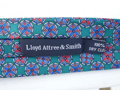 Vintage Silk Cravat Scarf Lloyd Attree & Smith Dapper Mod Goodwood Ascot Races - Picture 2 of 5