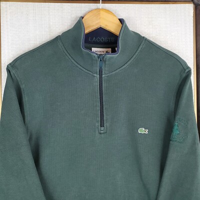 Quarter Zip Lacoste Men's Lightweight Cotton Zip Jacket Quarter Zip Golf Sweater Men's Knitwear New In 2026 Lacoste