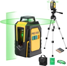 360° Laser Level with Tripod, 100Ft Self Leveling Cross Line Laser w/Carry Bag