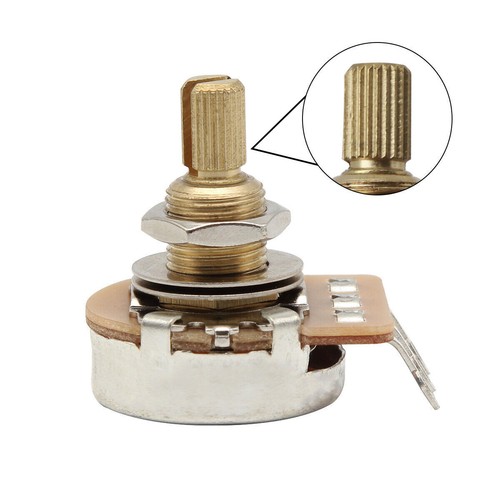 Potenciómetros de guitarra FLEOR 2 piezas tamaño completo latón eje corto A250K - Imagen 4 de 9