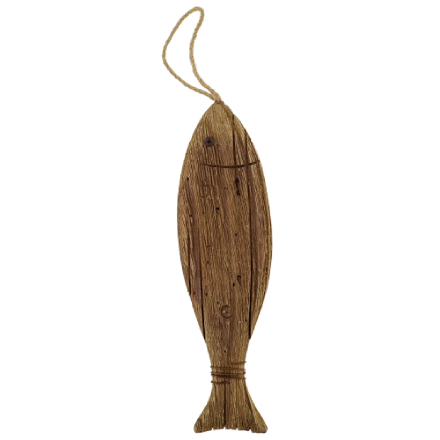Nautical Fish Wall Décor Plaque Hanger Reclaimed Driftwood Natural Wood 28cm
