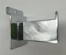 Lot of Ten(10) 3" Chrome Slatwall Faceout Wall Mount Clothes Display Hanger Hook