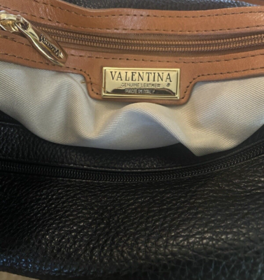 Valentina Black/Brown Italian Leather Large Convertible  display picture 3