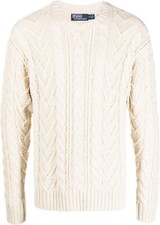 Polo Ralph Lauren cable-knit cotton-blend jumper, Chic Cream, Large