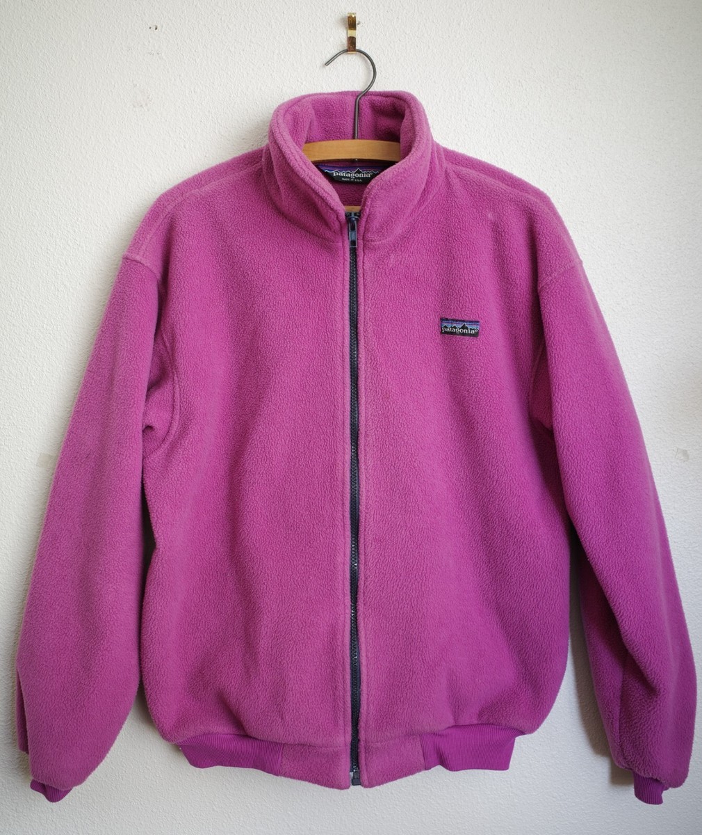Vintage Patagonia USA Made Women's Pink Fleece Jacket Size 11/12