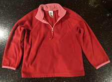 Old Navy Red Kids Long Sleeve 1/4 Zip Fleece Pullover Size 5