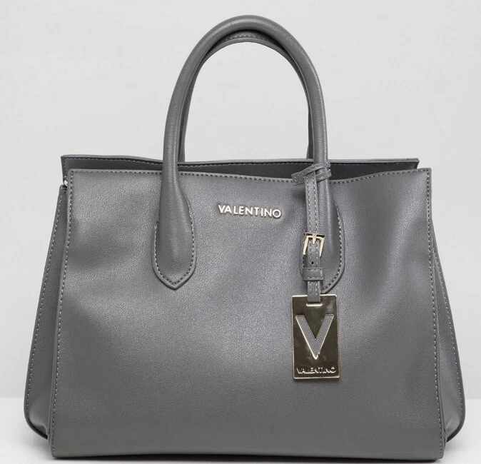 Valentino by Mario Valentino grey structured tote bag eBay