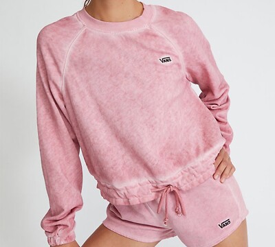 VANS Women's LS Retreat Pullover CrewNeck Sweatshirt VN0A7RMGBD5