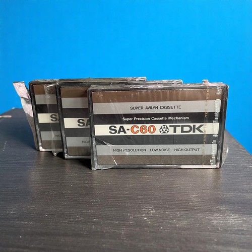 3x TDK SA-C60 - Cassetta Super Avilyn - Made in Japan - Vintage 1977 - 60 min